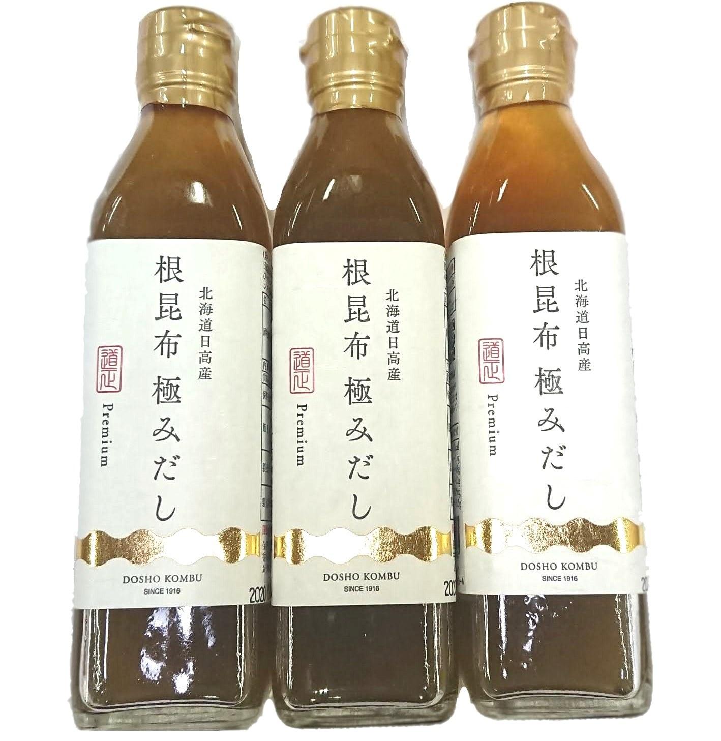 道正昆布　根昆布極みだし　300ml　3本セット